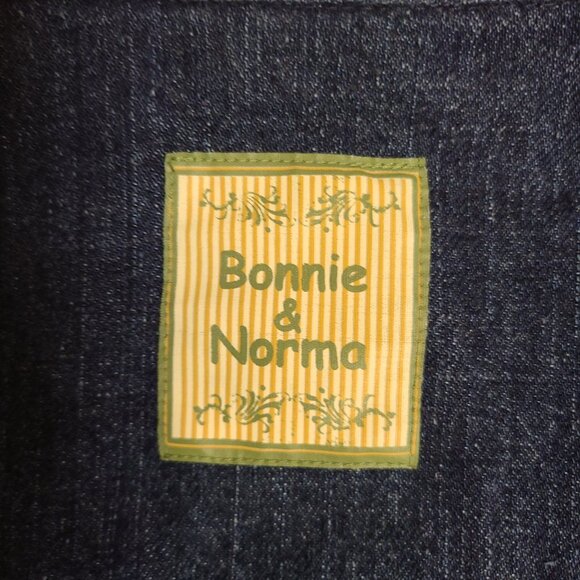 BONNIE & NORMA Denim Jean Jacket with Embroidered Spring Floral Design Sz S - Picture 7 of 11